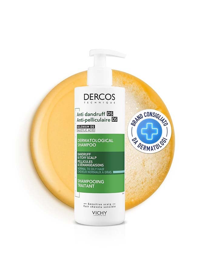 VICHY Dercos Anti-Dandruff Advanced Action Shampoo Normal To Oily Hair 390ml - Image 1