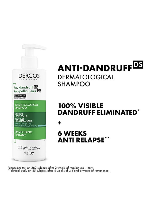 VICHY Dercos Anti-Dandruff Advanced Action Shampoo Normal To Oily Hair 390ml - Image 3