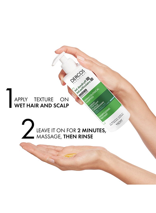 VICHY Dercos Anti-Dandruff Advanced Action Shampoo Normal To Oily Hair 390ml - Image 5