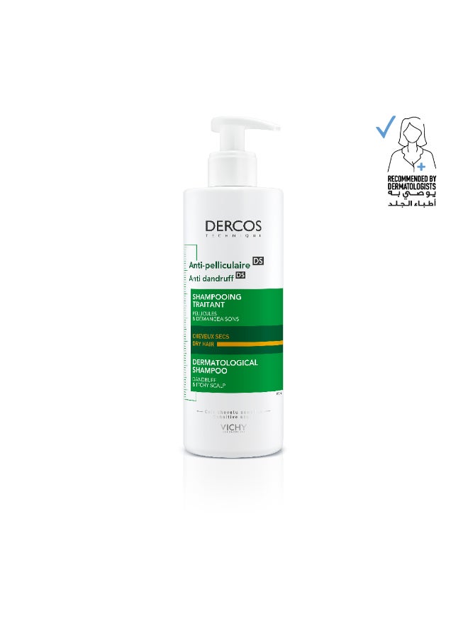 VICHY Dercos Anti Dandruff Shampoo For Dry Hair 390ml - Image 1