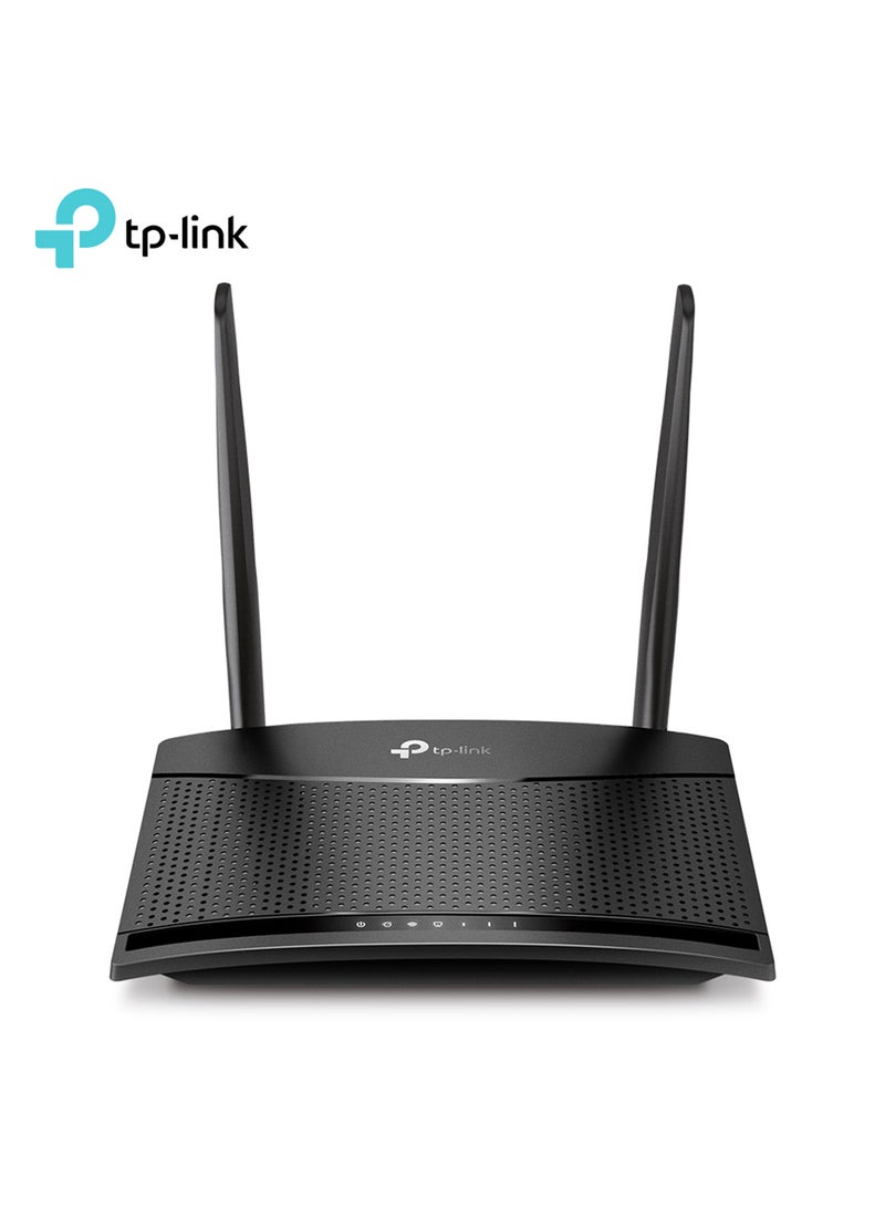 TP-LINK - TL-MR100 300Mbps 2.4GHz Wireless N 4G LTE, Wi-Fi N300, Plug and Play, Parental Controls, Guest Network, with Micro SIM Card Slot, WiFi Router Black - Image 1
