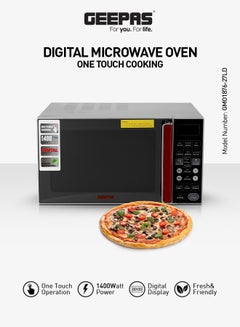 GEEPAS Digital Microwave Oven With Multiple Cooking Menus/Reheating And Defrost Function/Child Lock/Digital Controls 27 L 1400 W GMO1876-27LD Silver  - Image 1