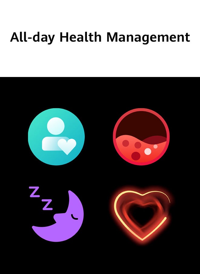 هواوي شاهد سماعات الأذن وسماعات الأذن والساعة تأتي في 1، متوافقة مع Android وiOS، أسود - Image 5