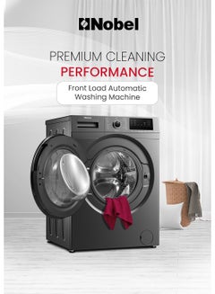 Nobel 8 KG Front Load Fully Automatic Washer, 16 Number of Program, Inverter Motor, Stainless Steel Tub, LED Display, Over Flow Safety, 60 x 59 x 84 cm 8 kg NWM960RH Silver  - Image 3
