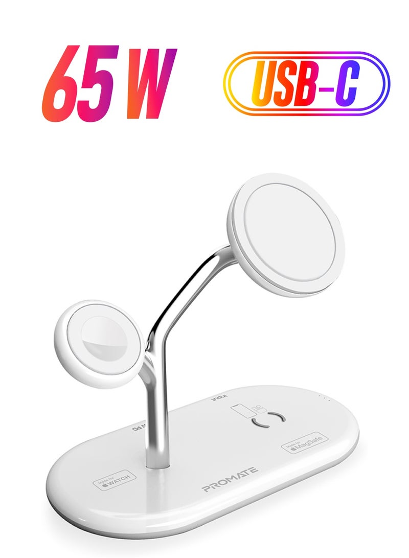 PROMATE - 54W High Speed MagSafe Charging Station Synergy White - Image 1