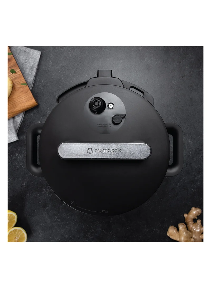 نيوتري كوك Aluminium Smart Pot 2 Prime 9 Appliances In 1 Pressure Cooker/Sauté Pot/Slow Cooker/Rice Cooker/Cake Maker/Steamer/Yogurt Maker And Food Warmer 6 L 1000 W SP204P Silver
