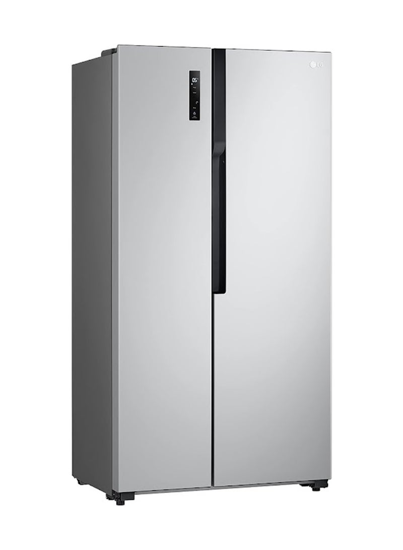 LG 519L Net Capacity Side by Side Refrigerator with No Frost, iverter Compressor, Multi Air Flow with touch LED Display 361 W GRFB587PQAM Silver 361 W GRFB587PQAM Silver - Image 1