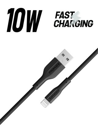 USB-A To Lightning Cable Durable 10W With 480 Mbps Data Transfer Black - pnsku/N53388190A/45/_/1738233004/9e4d7bd1-e091-4a95-9959-f56f39bef8dd