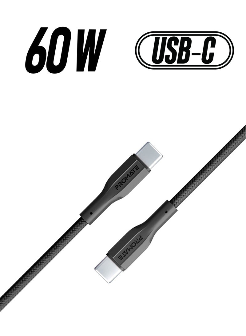 بروميت - كابل USB-C إلى USB-C توصيل طاقة ممتاز بقدرة 60 وات وشحن سريع من النوع C - Image 1