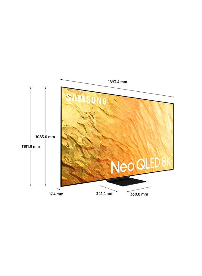 سامسونج Renewed - 75 Inch Neo QLED 8K Smart TV (2022) QA75QN800BUXZN Stainless Steel - Image 2