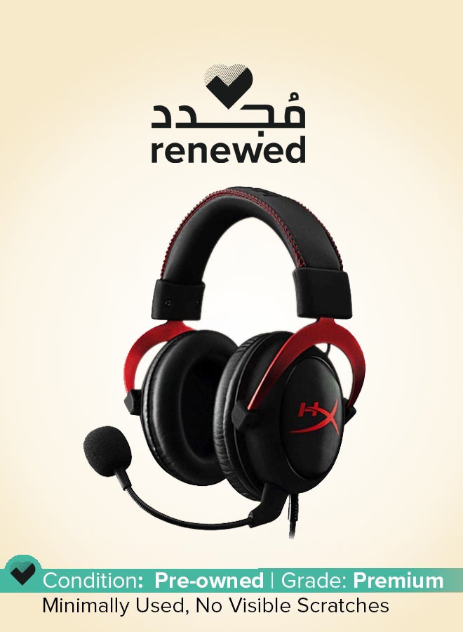 HYPERX - Renewed - Cloud II Over-Ear Gaming Headset Black/Red - Image 1