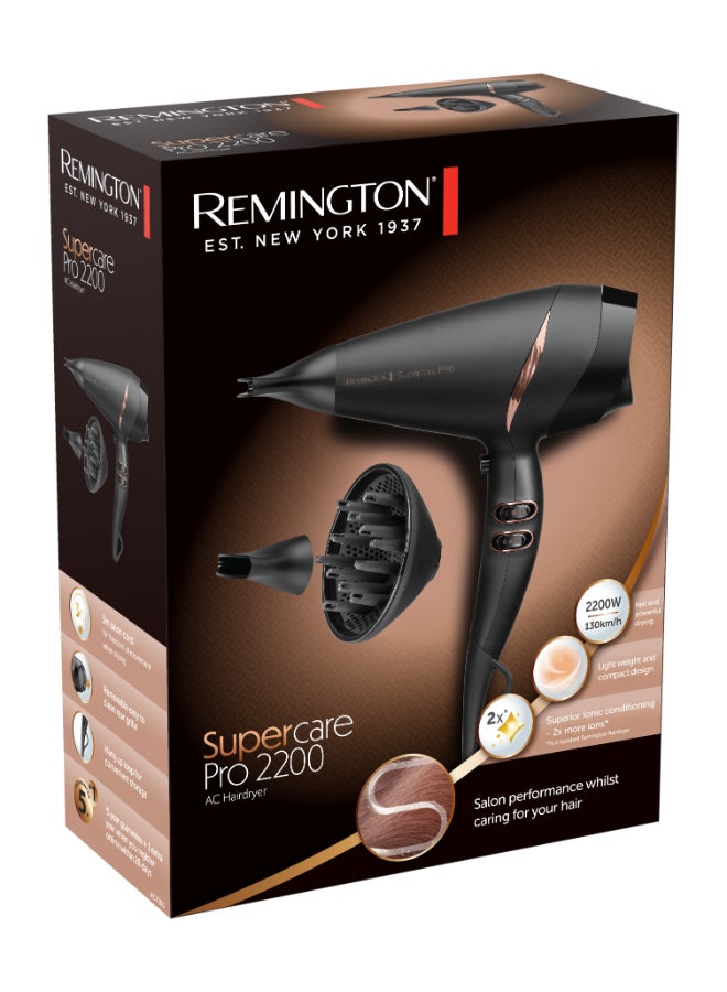 REMINGTON Supercare Pro 2200 Ac Hair Dryer REAC7200 939grams  - Image 2