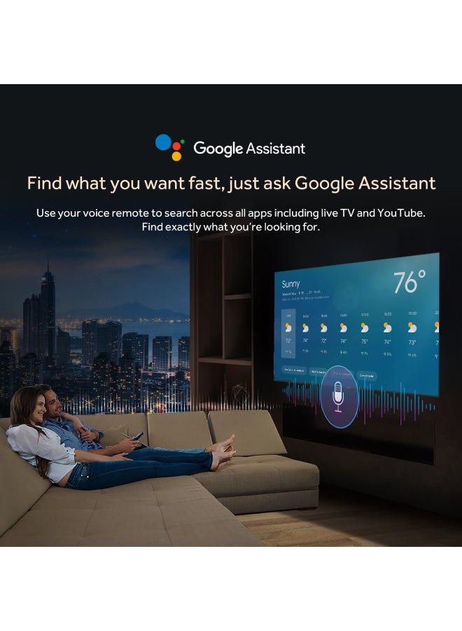 هاير - تلفزيون 55 بوصة - 4K - HQLED-HDR UHD GOOGLE TV - ريموت ماجيك - ريسيفر داخلي - موديل 2023 H55P751UX أسود H55P751UX أسود - Image 1