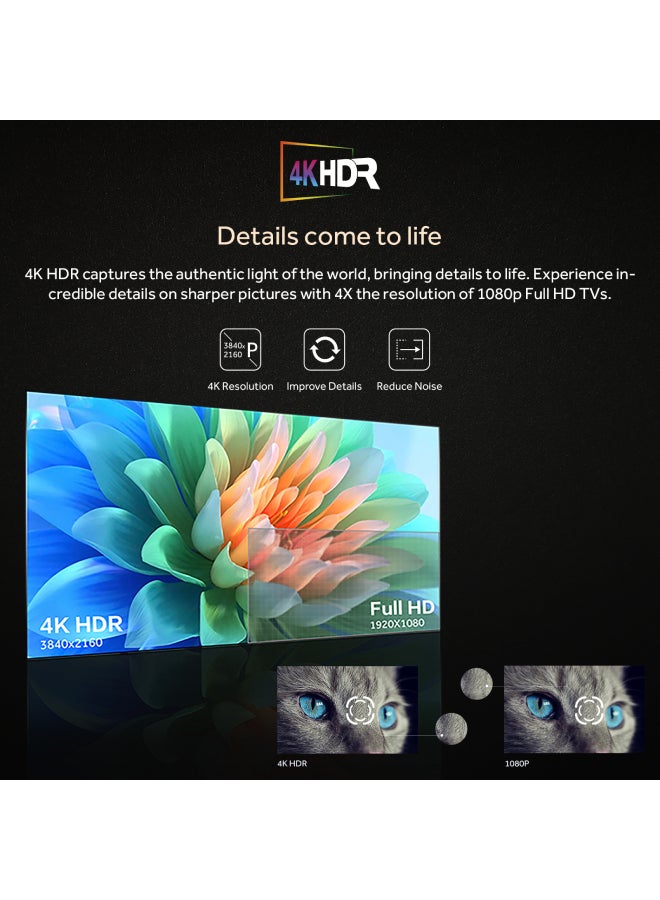 هاير - تلفزيون 55 بوصة - 4K - HQLED-HDR UHD GOOGLE TV - ريموت ماجيك - ريسيفر داخلي - موديل 2023 H55P751UX أسود H55P751UX أسود - Image 1