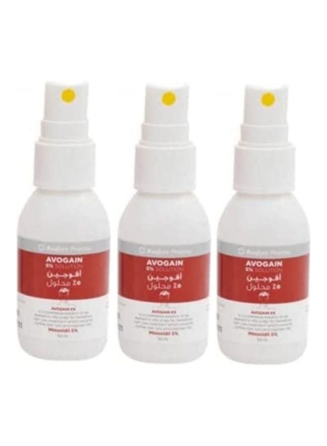 Avalon Pharma - Avogain 5% Minoxidil Solution 50 ml 3 Month Supply 3 pack (50)ml - Image 1
