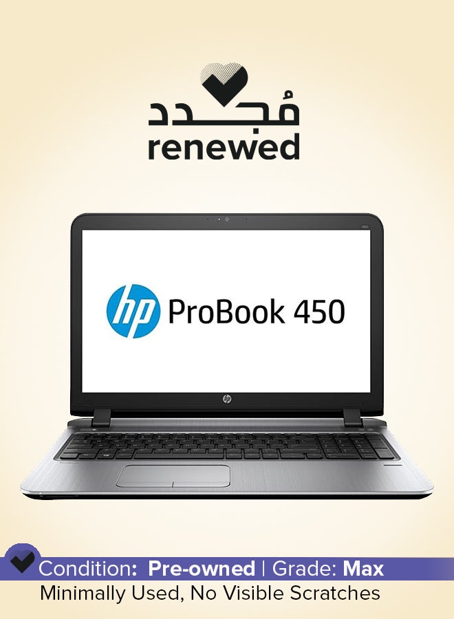 HP Renewed - ProBook 450 G3 Laptop With 15.6-Inch Full HD Display, Intel Core i5-6th Gen/8GB RAM/256GB SSD/Intel HD Graphics 520 Black - Image 1