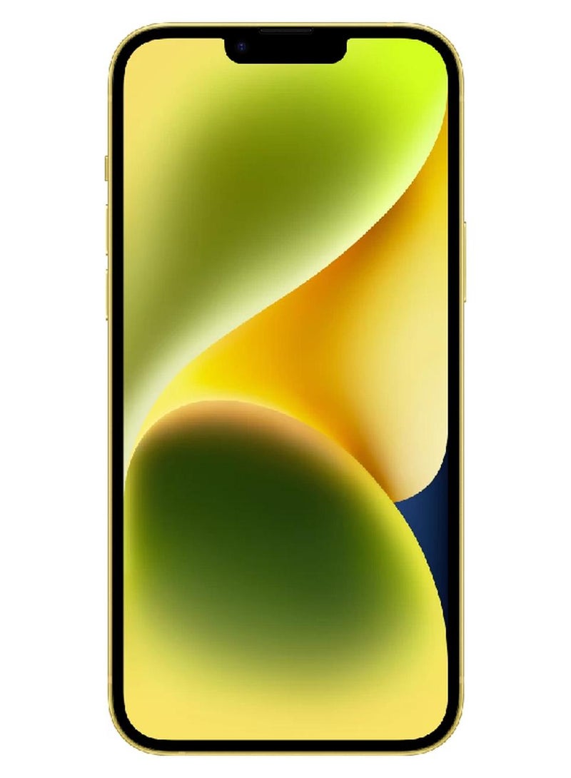 ابل  آيفون 14 بسعة 256 جيجابايت، باللون الأصفر، يدعم تقنية 5G مع تطبيق FaceTime - إصدار الشرق الأوسط - Image 1