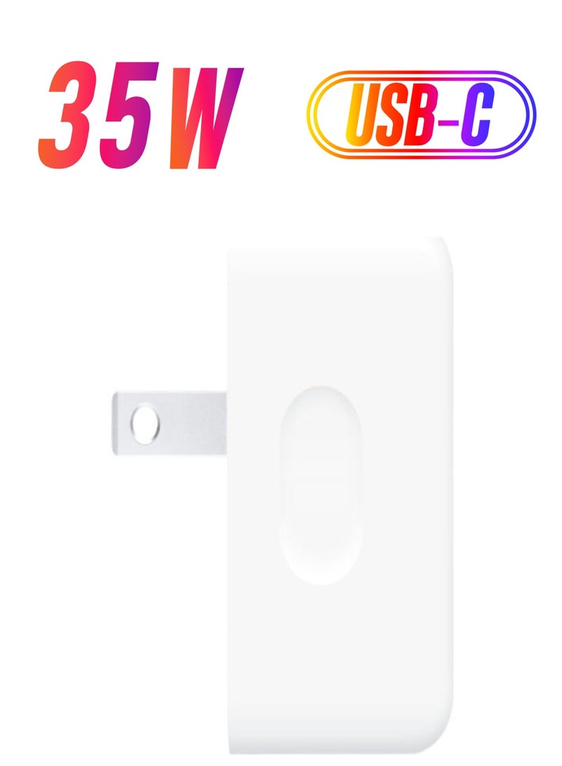 أبل - محول طاقة مزدوج USB-C بقدرة 35 وات لسلسلة iPhone 14/13 - Image 1