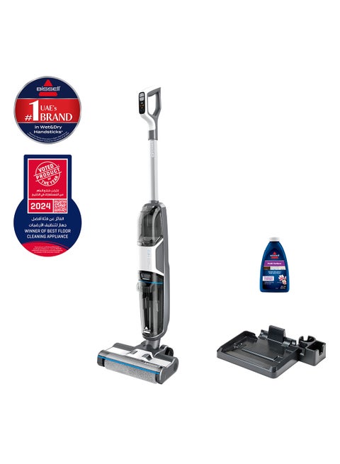 CrossWave HF3 3598E – Cordless Wet & Dry Vacuum cleaner for Hard Floor & Multi-Surfaces, Powerful Suction for Messes, Hair & Stains | 220 W 3598E Silver