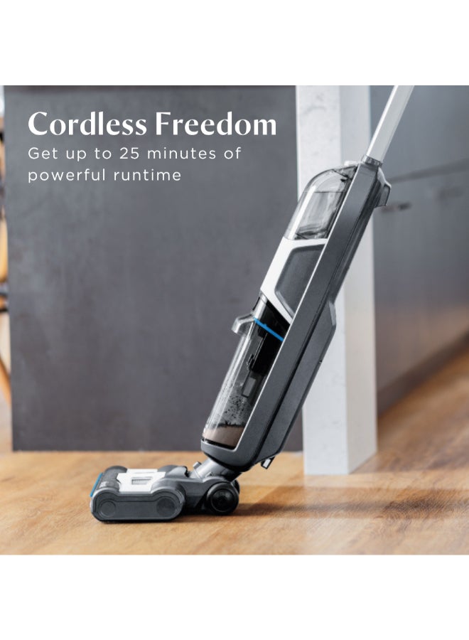 بيسيل بيسل CrossWave HF3 3598E – مكنسة لاسلكية للأرضيات الصلبة ولأسطح متعددة، تنظيف رطب وجاف، شفط قوي للأوساخ والشعر والبقع | مع ضمان سنتين من بيسل 220 W 3598E لون فضي - Image 5