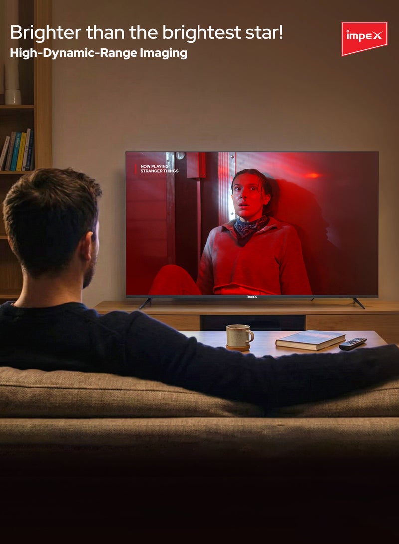 Impex 70 Inch 4K UHD Smart LED TV - Android, Quad Core, Frameless, A+ Panel, Wi-Fi, 3 HDMI, 2 USB, RJ45, DVB-T2, 3840x2160 Resolution, 176° View, Slim Design, 2 Year Warranty - Gloria 70 Smart - Black GLORIA 70 UHD SMART Black - Image 5