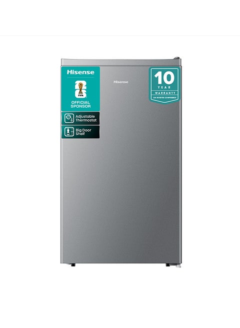 Gross 122L/Net 93L Single Door Refrigerator Fridge RR122D4ASU, Adjustable Thermostat, Big Door Shelf, Separate Chiller, Reversible Door, Low Noise, Child Lock RR122D4ASU Silver