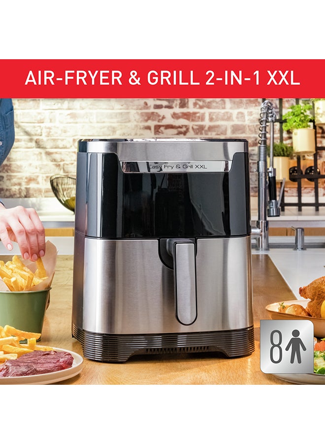 Tefal - Air fryer | Easy Fry & Grill 2-in-1 Airfryer and Grill |Digital | XXL | Flexcook Divider for Dual Cooking 6.5 L 1830 W EY801D27 Black / stainless steel - Image 1