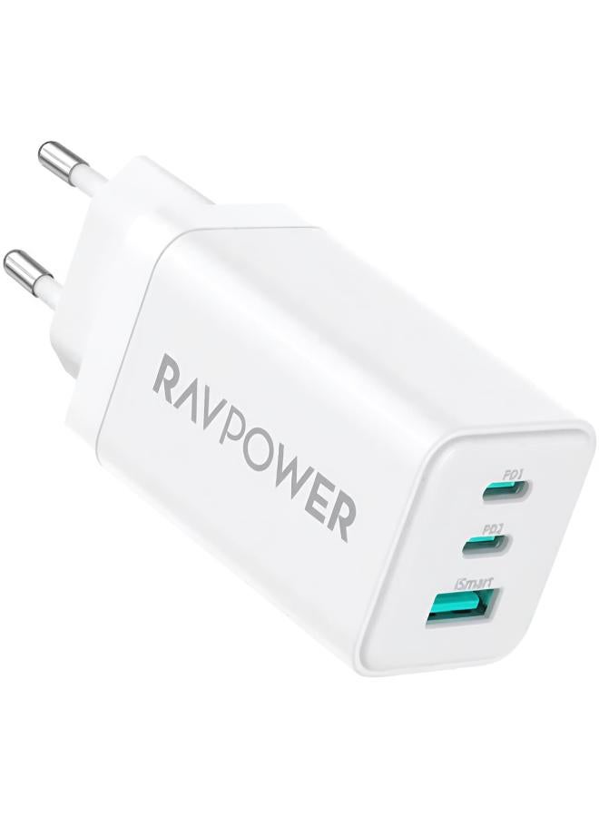 RAVPOWER Wall Charger 1A2C GaN PD 65W White - Image 1