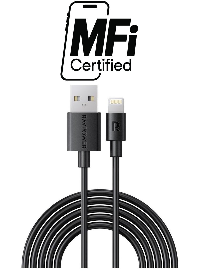 RAVPOWER Rp-Cb1014Xcb030 1M Lightning Cable Black  - Image 1