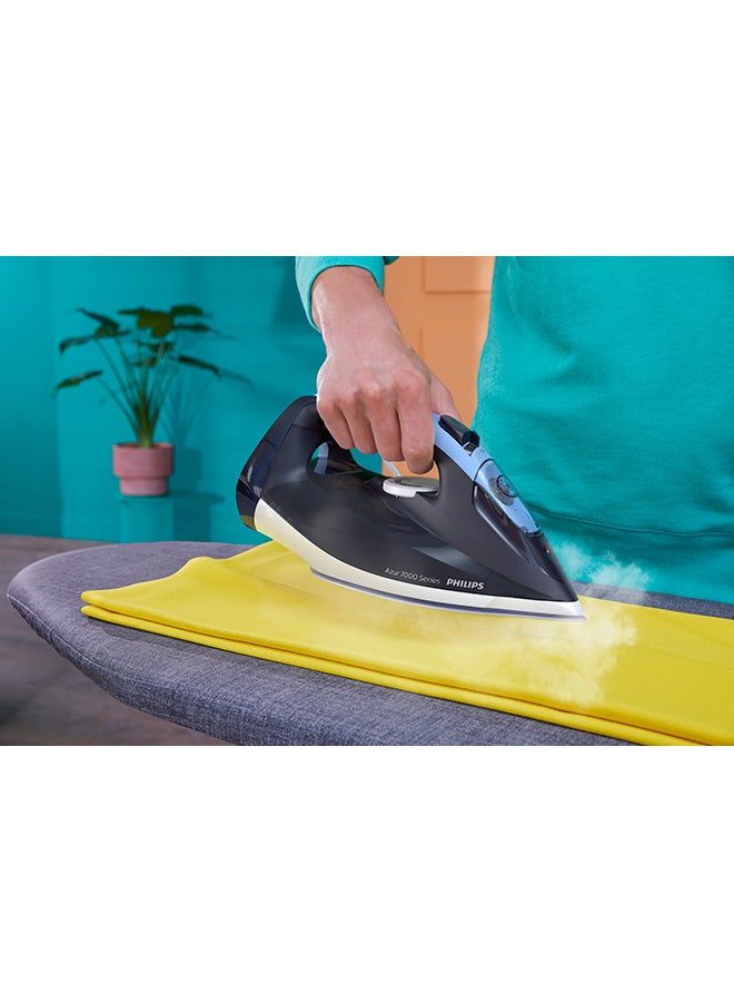 Philips - Steam Iron 7000 Series - 50g/min Continuous Steam, 250g Steam Boost, SteamGlide Plus Soleplate, Auto-Off, Vertical Steam, 2800 W DST7030/26 Dark Blue - Image 1