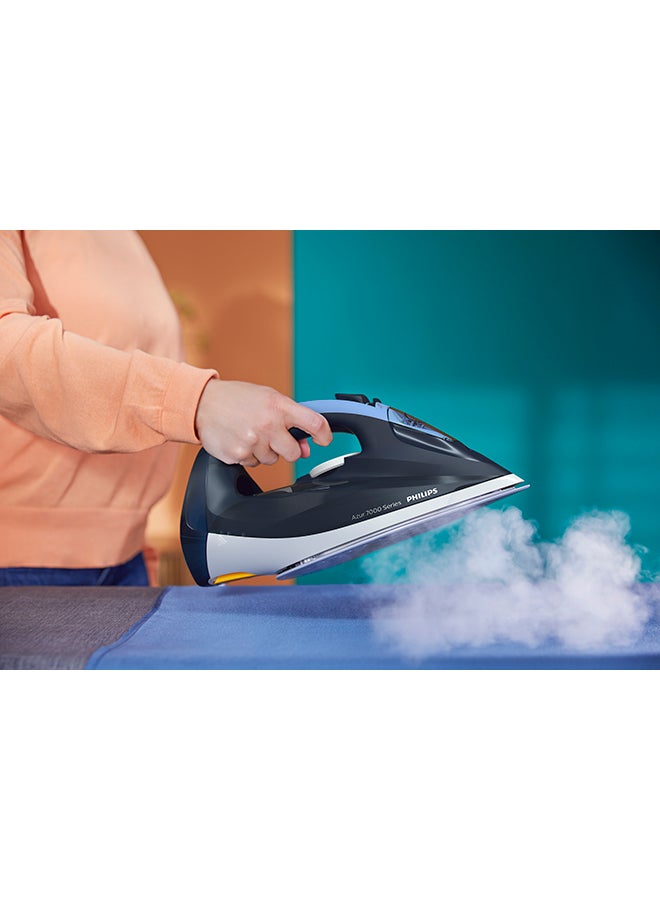 Philips - Steam Iron 7000 Series - 50g/min Continuous Steam, 250g Steam Boost, SteamGlide Plus Soleplate, Auto-Off, Vertical Steam, 2800 W DST7030/26 Dark Blue - Image 1