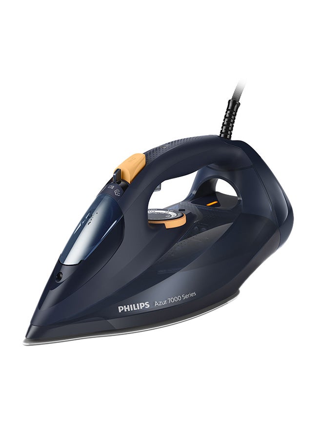 Philips - Steam Iron 7000 Series - 55g/min Continuous Steam, 250g Steam Boost, SteamGlide Elite Soleplate, Auto-Off, Vertical Steam, Drip Stop, 3000 W DST7060/26 Blue/Yellow - Image 1