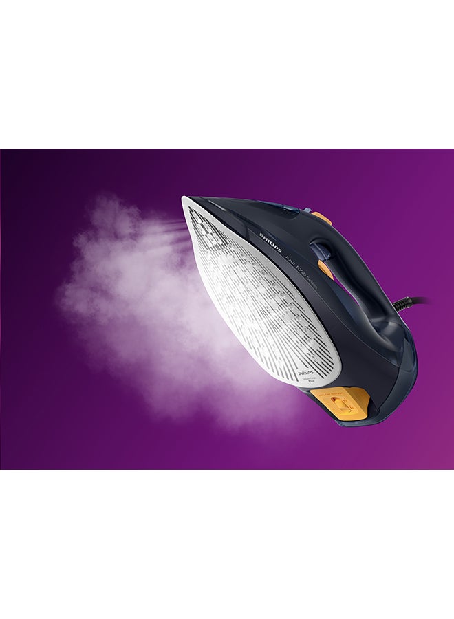 Philips - Steam Iron 7000 Series - 55g/min Continuous Steam, 250g Steam Boost, SteamGlide Elite Soleplate, Auto-Off, Vertical Steam, Drip Stop, 3000 W DST7060/26 Blue/Yellow - Image 1