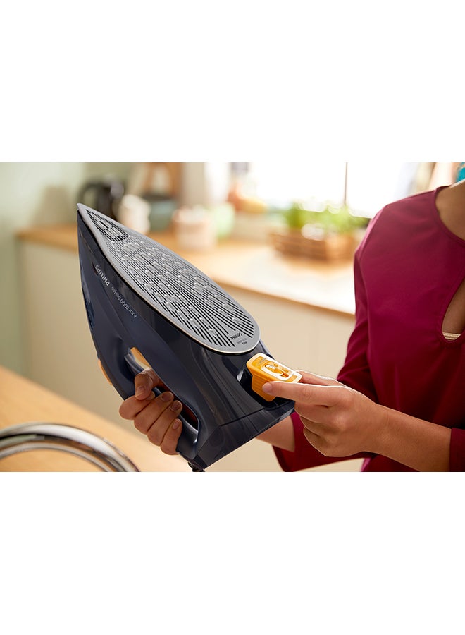 Philips - Steam Iron 7000 Series - 55g/min Continuous Steam, 250g Steam Boost, SteamGlide Elite Soleplate, Auto-Off, Vertical Steam, Drip Stop, 3000 W DST7060/26 Blue/Yellow - Image 1