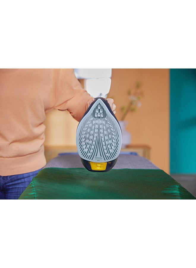 Philips - Steam Iron 7000 Series - 55g/min Continuous Steam, 250g Steam Boost, SteamGlide Elite Soleplate, Auto-Off, Vertical Steam, Drip Stop, 3000 W DST7060/26 Blue/Yellow - Image 1
