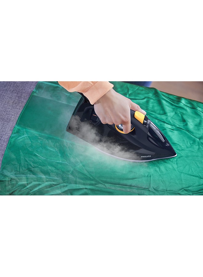 Philips - Steam Iron 7000 Series - 55g/min Continuous Steam, 250g Steam Boost, SteamGlide Elite Soleplate, Auto-Off, Vertical Steam, Drip Stop, 3000 W DST7060/26 Blue/Yellow - Image 1