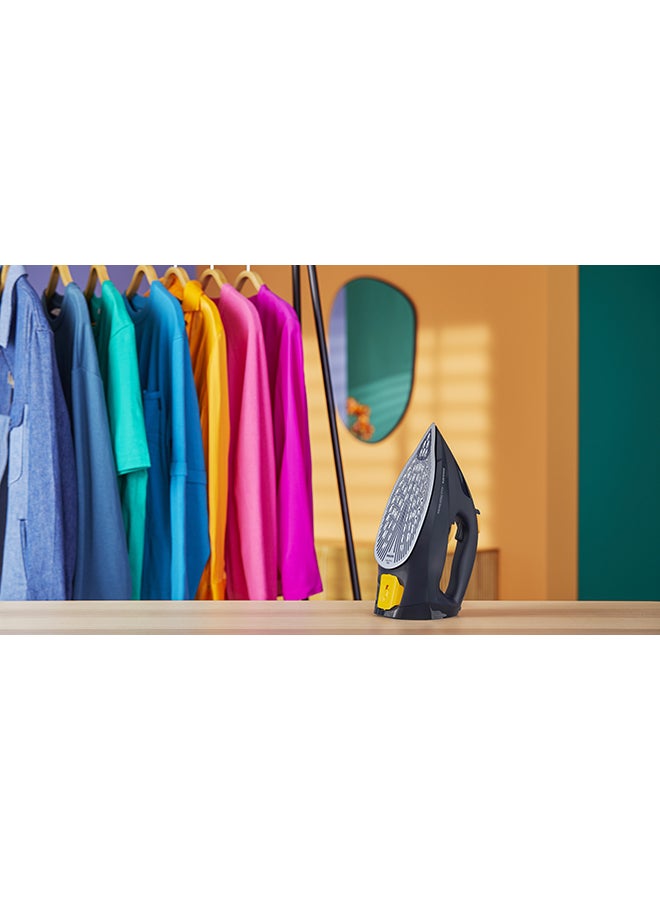 Philips - Steam Iron 7000 Series - 55g/min Continuous Steam, 250g Steam Boost, SteamGlide Elite Soleplate, Auto-Off, Vertical Steam, Drip Stop, 3000 W DST7060/26 Blue/Yellow - Image 1