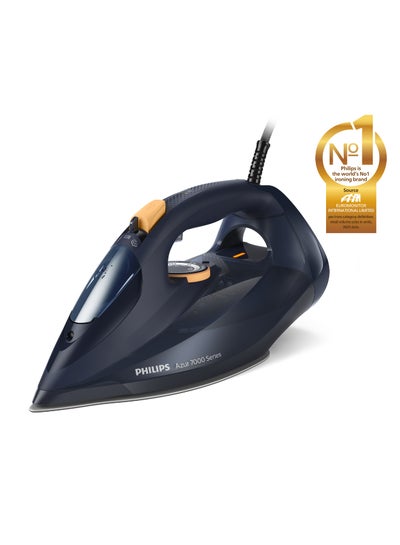 Philips 7000 Series HV Steam Iron - 3000W, 250 g steam boost, Safety auto-off, SteamGlide Elite soleplate, Blue/Yellow - DST7060/26 3000 W DST7060/26 Blue/Yellow
