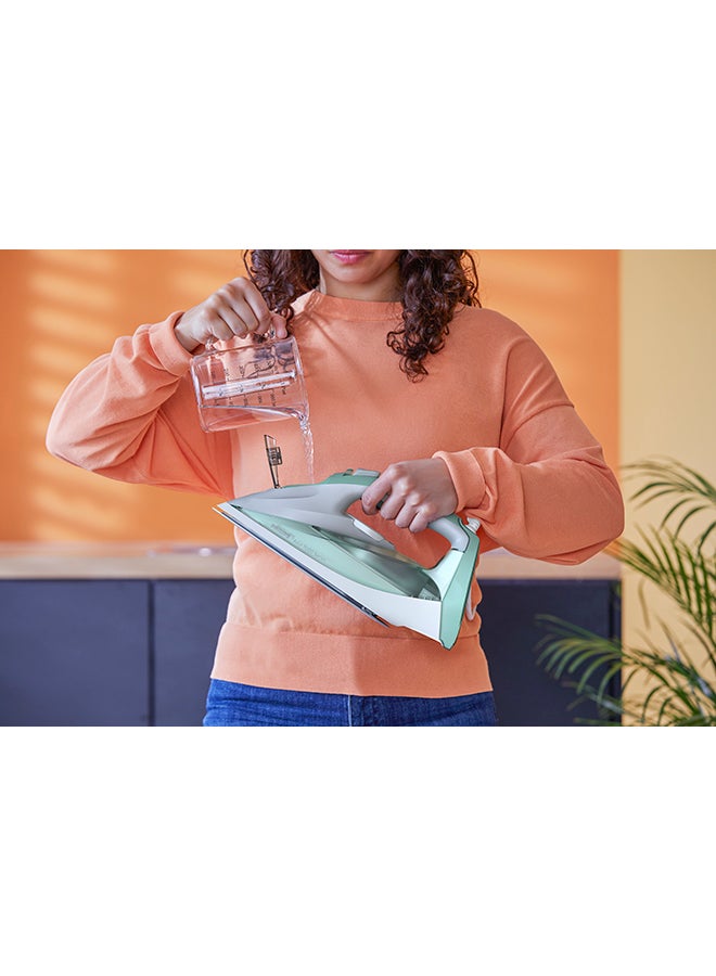 Philips - Steam Iron 7000 Series - 45g/min Continuous Steam, 220g Steam Boost, SteamGlide Plus Soleplate, 300 ml 2600 W DST7012/76 Desert Green/Grey - Image 1