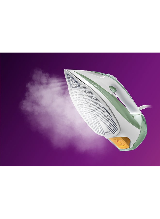 Philips - Steam Iron 7000 Series - 45g/min Continuous Steam, 220g Steam Boost, SteamGlide Plus Soleplate, 300 ml 2600 W DST7012/76 Desert Green/Grey - Image 1