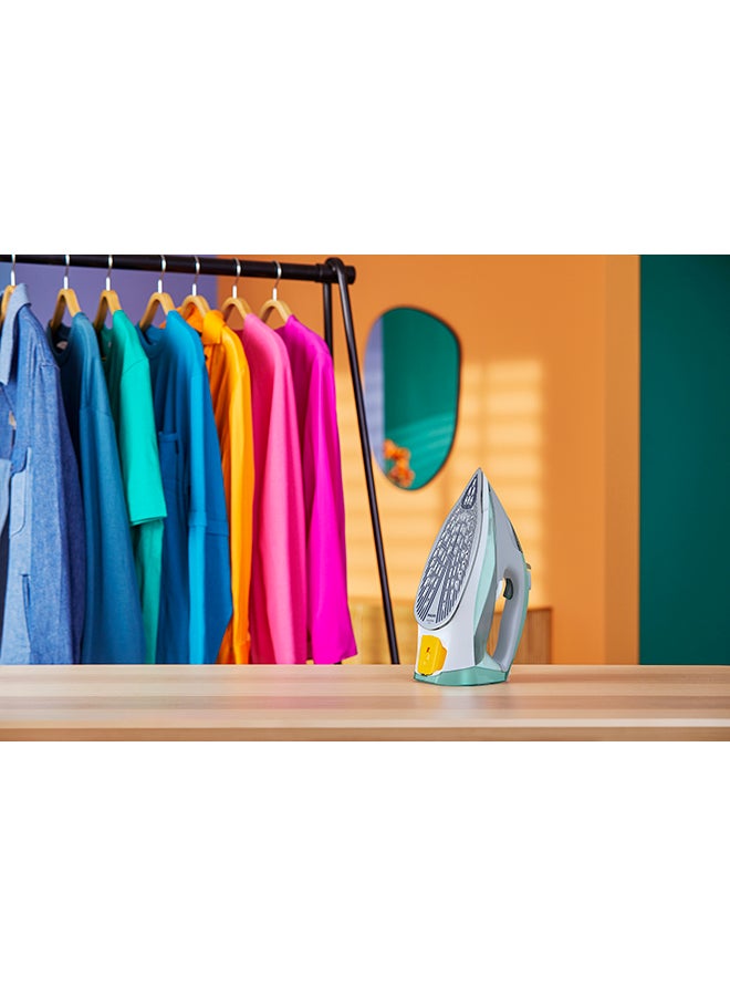 Philips - Steam Iron 7000 Series - 45g/min Continuous Steam, 220g Steam Boost, SteamGlide Plus Soleplate, 300 ml 2600 W DST7012/76 Desert Green/Grey - Image 1