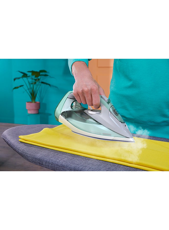 Philips - Steam Iron 7000 Series - 45g/min Continuous Steam, 220g Steam Boost, SteamGlide Plus Soleplate, 300 ml 2600 W DST7012/76 Desert Green/Grey - Image 1