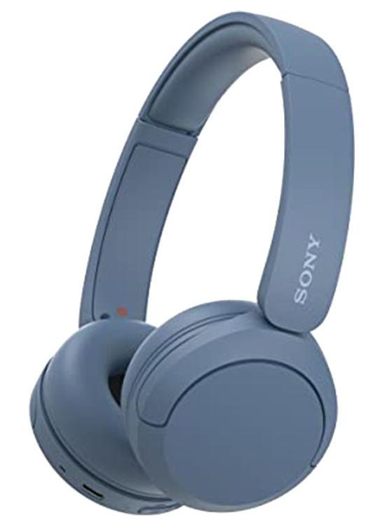 سوني سماعة لاسلكية تعمل بالبلوتوث WH-CH520 على الأذن مع ميكروفون للمكالمات الهاتفية لون أزرق - Image 1