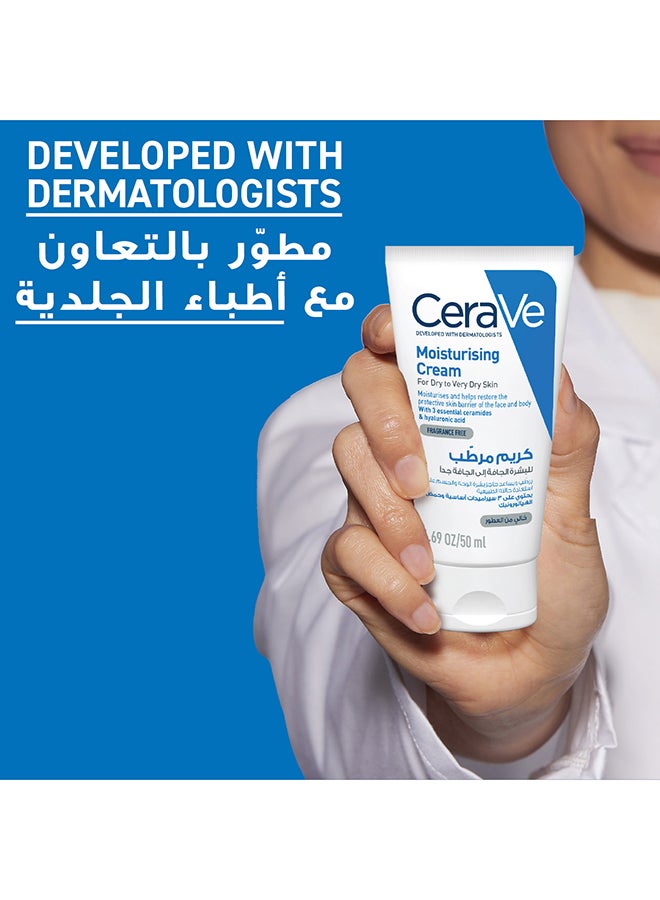 CeraVe Moisturizing Cream for Dry to Very Dry Skin with Hyaluronic Acid 50ml - Image 5