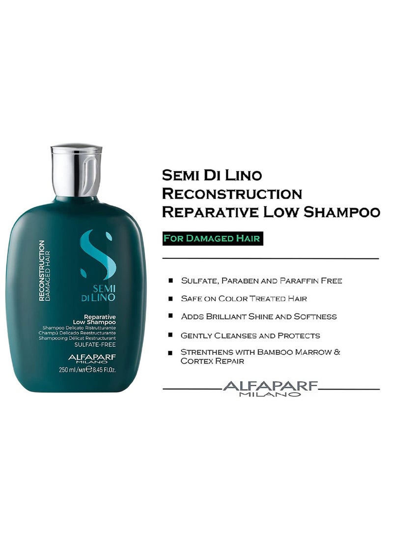 ALFAPARF - Semi Di Lino Reconstruction Reparative Low Shampoo (Damaged Hair) 250ml - Image 1