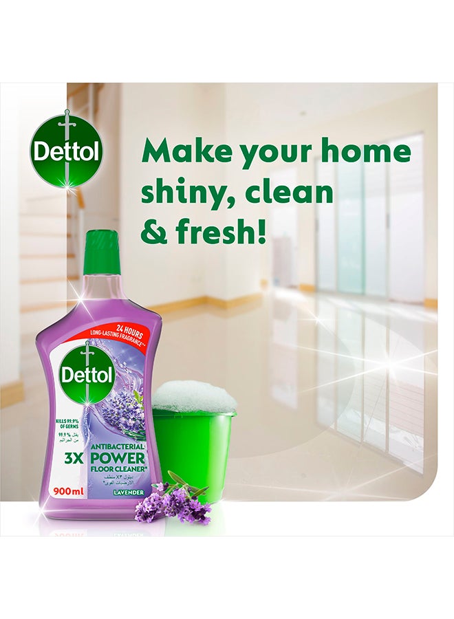 Dettol - Lavender Healthy Home Antibacterial Power Floor Cleaner Pack Of 2 900ml - Image 1