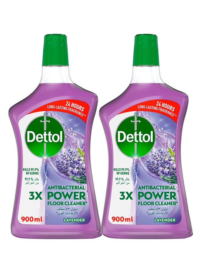 Dettol - Lavender Healthy Home Antibacterial Power Floor Cleaner Pack Of 2 900ml - Image 1