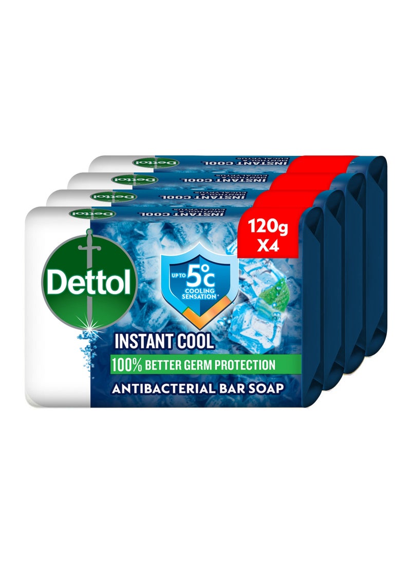 ديتول صابون استحمام مضاد للبكتيريا برائحة النعناع والأوكالبتوس عبوة من 4 - Image 1