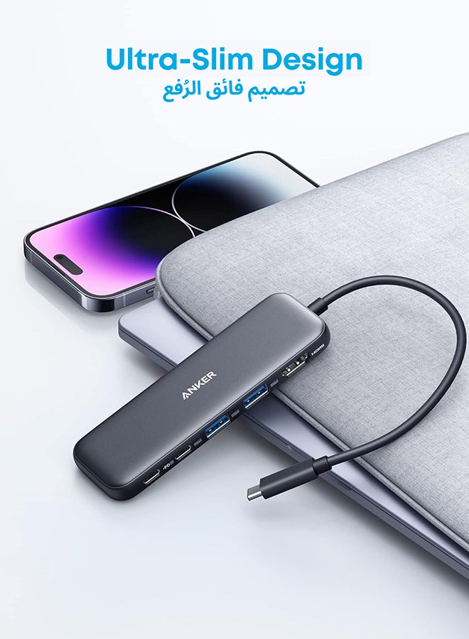 USB C Hub, 332 USB-C Hub (5-in-1) with 4K HDMI Display, 5Gbps Data Port and 2 USB-A Ports for MacBook Pro, Air, Dell XPS, Lenovo Thinkpad, HP Laptops More Black