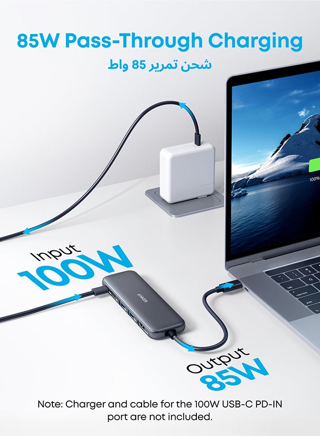 USB C Hub, 332 USB-C Hub (5-in-1) with 4K HDMI Display, 5Gbps Data Port and 2 USB-A Ports for MacBook Pro, Air, Dell XPS, Lenovo Thinkpad, HP Laptops More Black